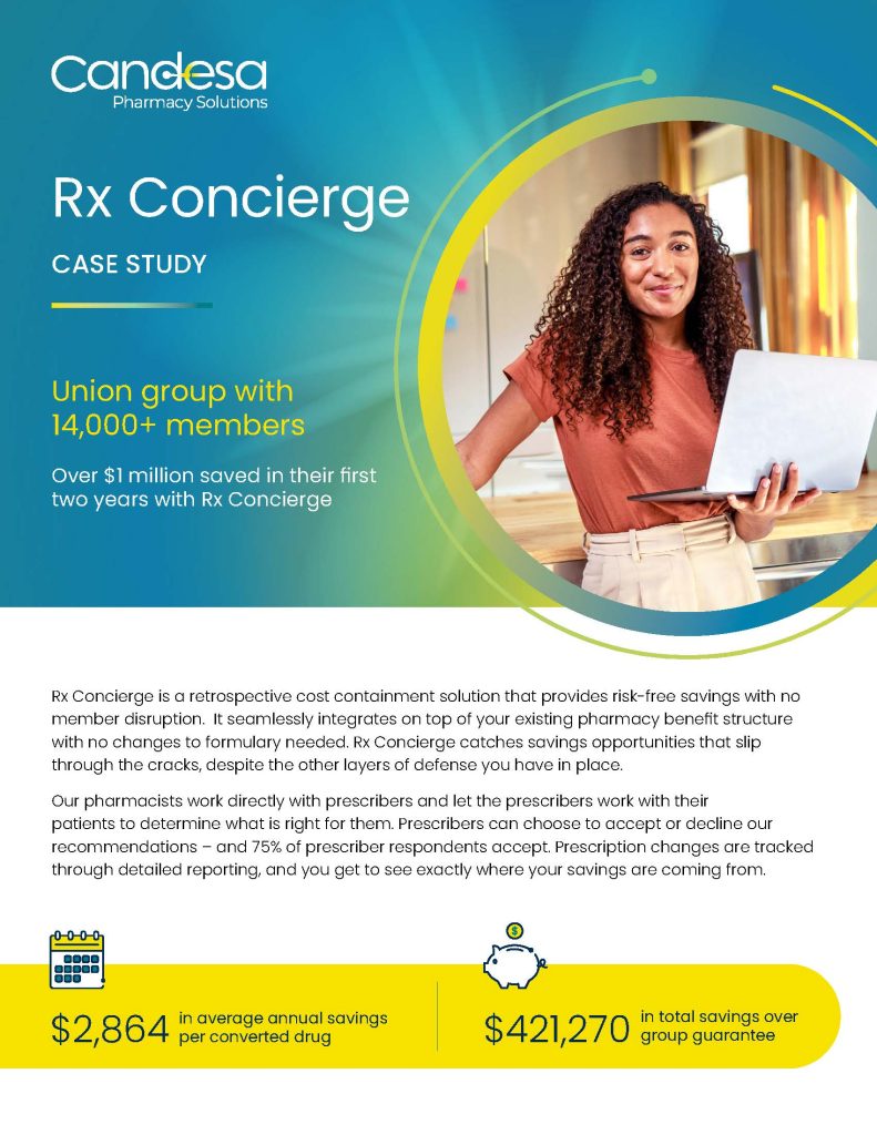 A large union group saved over one million dollars in their first two years with Rx Concierge.